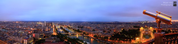 Paris Sunset Panoramic - 18 x 72 inches